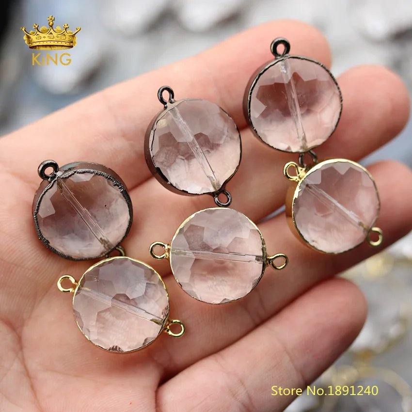 10pcs 18mm Faceted Round Glass Connectors for Bracelet Jewelry,Cut Coin Shaped Clear Glass Beads Links Charms DIY Necklace ZJC01
10pcs 18mm Faceted Round Glass Connectors for Bracelet Jewelry,Cut Coin Shaped Clear Glass Beads Links Charms DIY Necklace ZJC01