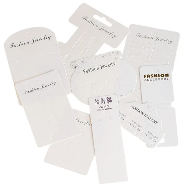 100 pcs/lots Trendy White Paper Jewelry Pendant Display Card Labels Fit Earring Ring Necklace Hairpins 8 Style size
100 pcs/lots Trendy White Paper Jewelry Pendant Display Card Labels Fit Earring Ring Necklace Hairpins 8 Style size