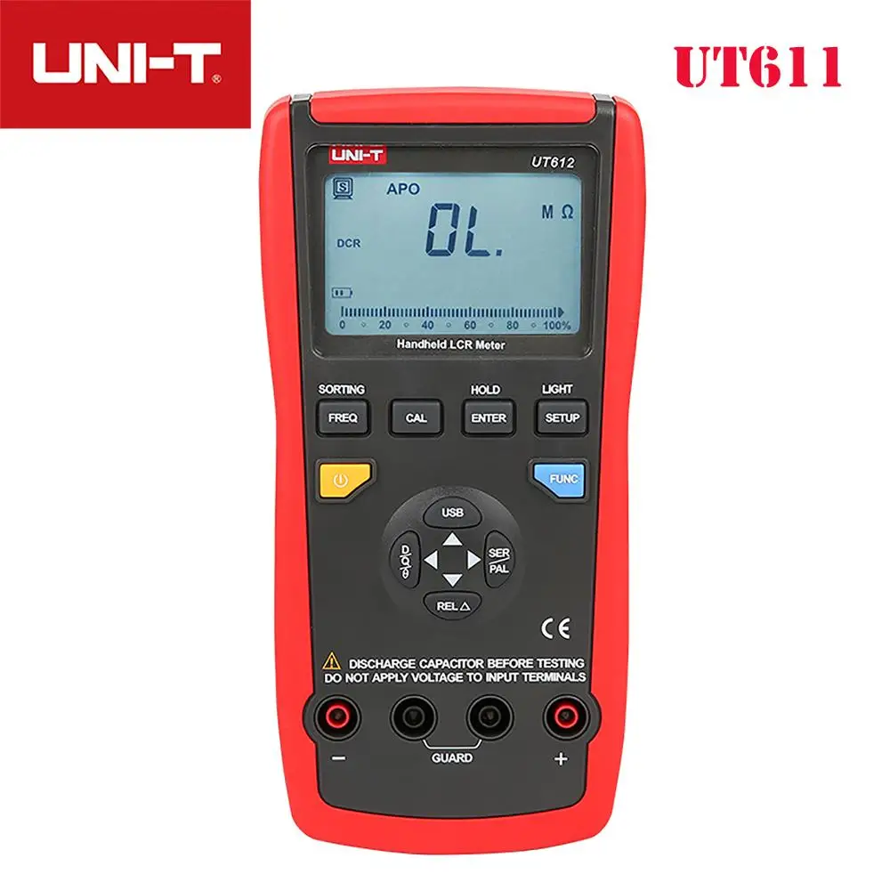 UNI-T Digital Multimeter UT612 UT611 LCR Bridge Meter Inductance 200H Capacitance Resistance Frequency Test Auto LCR Smart Check
UNI-T Digital Multimeter UT612 UT611 LCR Bridge Meter Inductance 200H Capacitance Resistance Frequency Test Auto LCR Smart Check