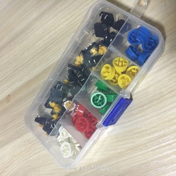 25PCS Tactile Push Button Switch Momentary 12*12*7.3MM Micro switch button + 25PCS Tact Cap(5 colors) for Arduino
25PCS Tactile Push Button Switch Momentary 12*12*7.3MM Micro switch button + 25PCS Tact Cap(5 colors) for Arduino