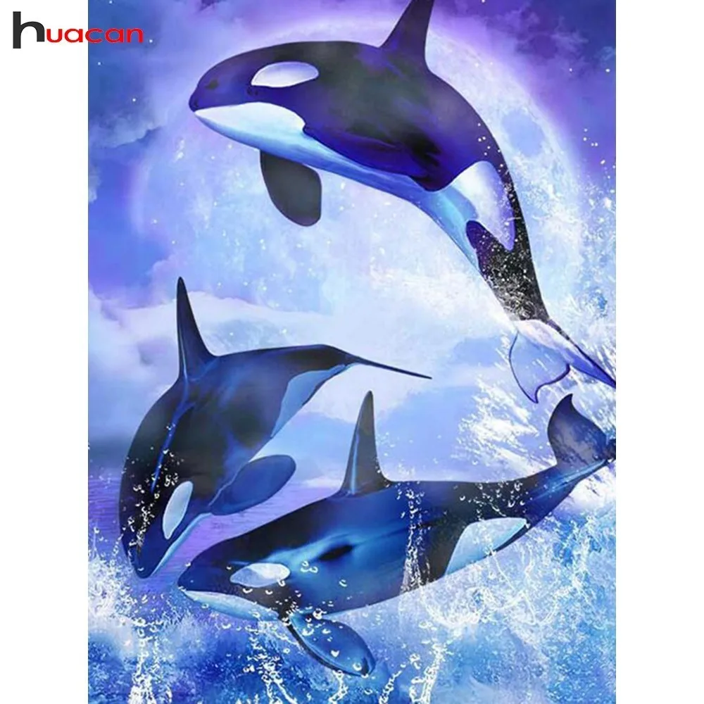 HUACAN 5d Diamond Painting Dolphin Full Drill Square Diamond Embroidery Animal Kits Handmade Rhinestone Mosaic Room Decoration 
HUACAN 5d Diamond Painting Dolphin Full Drill Square Diamond Embroidery Animal Kits Handmade Rhinestone Mosaic Room Decoration