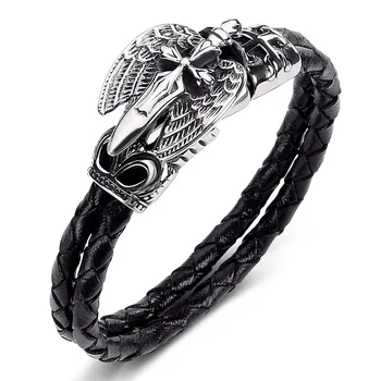 2018 Men Jewelry Men & Women Angel Wing Leather Bracelet Charm Rope Chain Couple Wedding Gift Stainless Steel Bracelets Bangles
2018 Men Jewelry Men & Women Angel Wing Leather Bracelet Charm Rope Chain Couple Wedding Gift Stainless Steel Bracelets Bangles