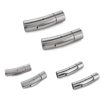 2Sets Magnetic Clasps Stainless Steel Tube Magnet Buckle DIY Leather Bracelet Jewelry Making Findings Accessories For Men Punk
2Sets Magnetic Clasps Stainless Steel Tube Magnet Buckle DIY Leather Bracelet Jewelry Making Findings Accessories For Men Punk