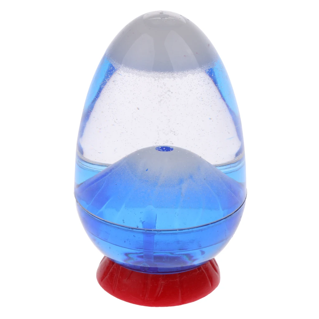 MagiDeal 2-set Volcano Eruption Egg Liquid Sandglass Hourglass Gadget Timer - 5min Shelf Display Home Decor Clock