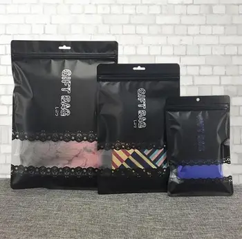 100 Pcs White Black Plastic Scarf Underwear Socks Gift Packaging Bag with Zip Lock, Hat Leggings Storage Bag with Cute Lace
100 Pcs White Black Plastic Scarf Underwear Socks Gift Packaging Bag with Zip Lock, Hat Leggings Storage Bag with Cute Lace
