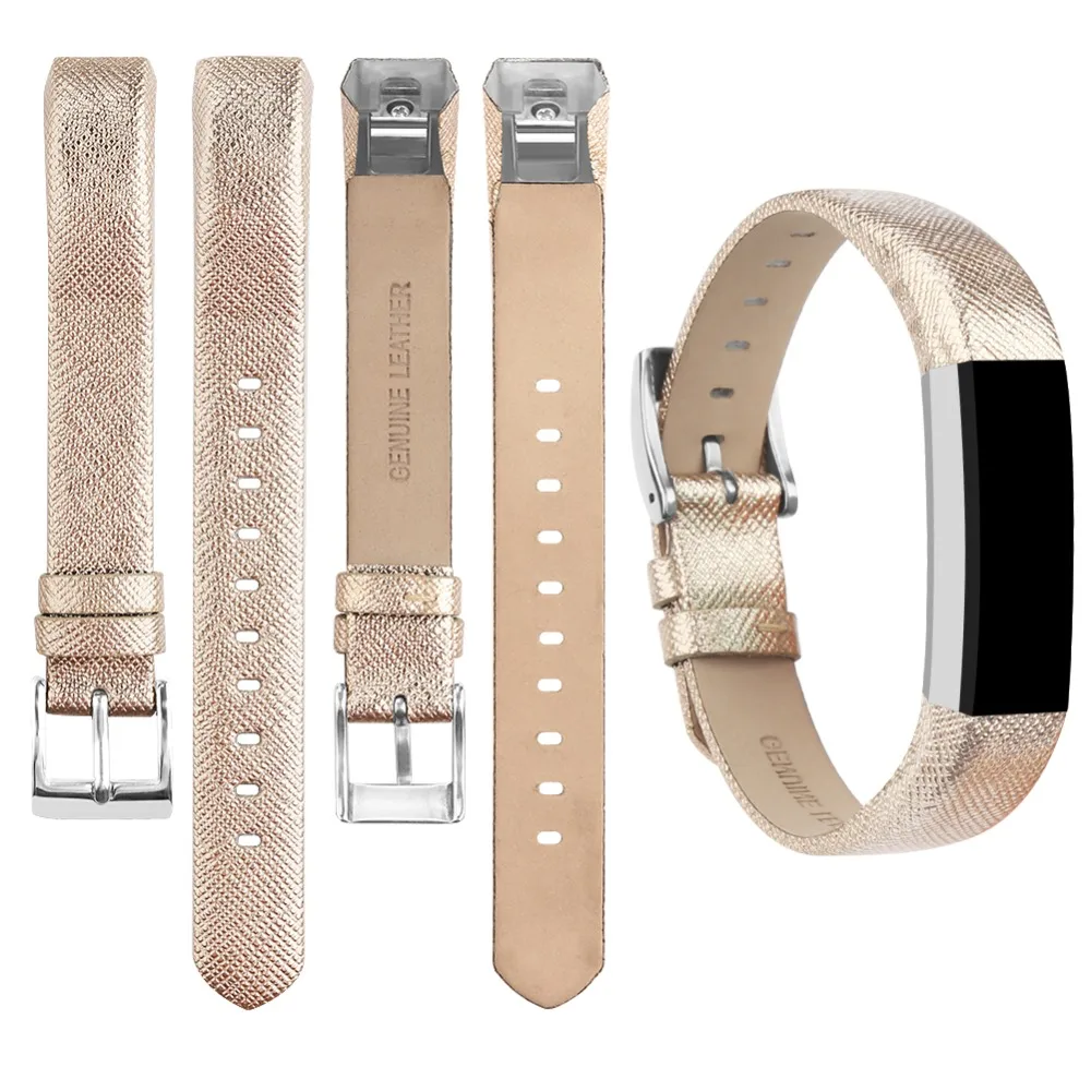 Ремешок для часов из натуральной кожи сменный Браслет фитнес трекера Fitbit Alta HR /