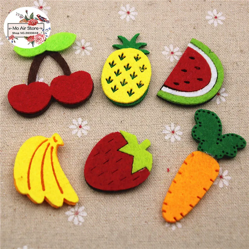 10pcs strawberry/watermelon/pineapple/banana fruit Non-woven patches glitter Felt Appliques for clothes Sewing Supplies
10pcs strawberry/watermelon/pineapple/banana fruit Non-woven patches glitter Felt Appliques for clothes Sewing Supplies