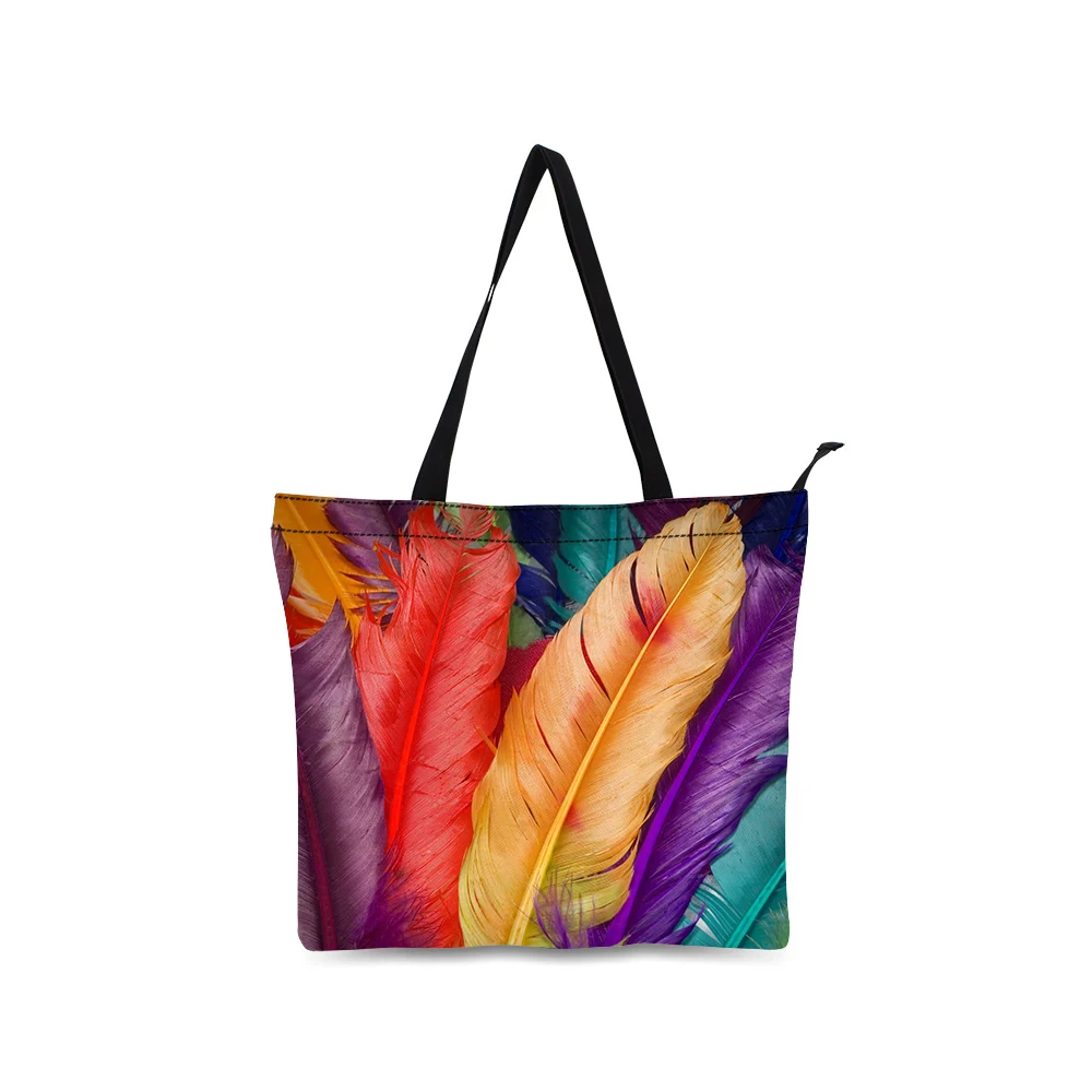 Canvas Bag High Capacity Shopping Bag Feather Printed Casual Handbags Bags for Women Lightweight Shoulder Bags
Canvas Bag High Capacity Shopping Bag Feather Printed Casual Handbags Bags for Women Lightweight Shoulder Bags