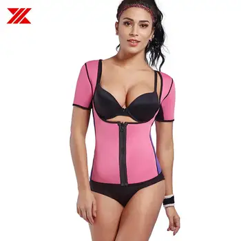 HEXIN Women Neoprene Sauna Suit Underbust Tank Vest Gym Sport Shirt with Waist Trimmer Workout Vest Sweat Shaperwear with Sleeve
HEXIN Women Neoprene Sauna Suit Underbust Tank Vest Gym Sport Shirt with Waist Trimmer Workout Vest Sweat Shaperwear with Sleeve