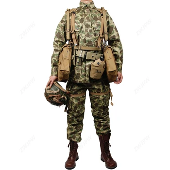 WWII WW2 US Army M42 Uniform 101 Air Force Paratroopers Troops Suits Pacific Duck camouflage Uniforms and medical combinations
WWII WW2 US Army M42 Uniform 101 Air Force Paratroopers Troops Suits Pacific Duck camouflage Uniforms and medical combinations
