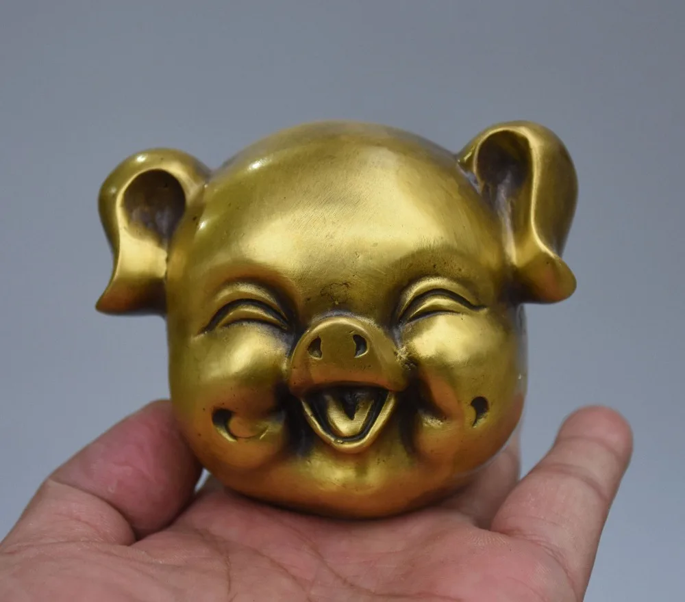 Christmas Chinese Folk FengShui Bronze Sculpture Lucky Animal Zodiac Pig Head Adorn Statue Halloween
Christmas Chinese Folk FengShui Bronze Sculpture Lucky Animal Zodiac Pig Head Adorn Statue Halloween