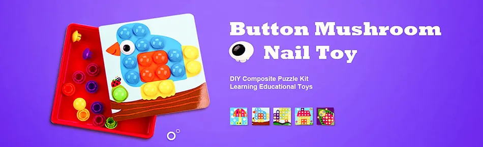 Button Mushroom Nail Toy