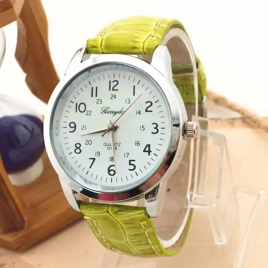 Часы Reloj Mujer горячая Распродажа 2018 Элегантные Аналоговые спортивные PU Кожаный