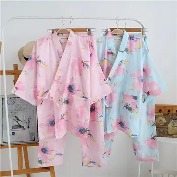 New Japanese Cotton Gauze Traditional Yukata Women Kimono Home Sleepwear Suits Pajamas Soft Spa Bath Robe and Pants G112506
New Japanese Cotton Gauze Traditional Yukata Women Kimono Home Sleepwear Suits Pajamas Soft Spa Bath Robe and Pants G112506