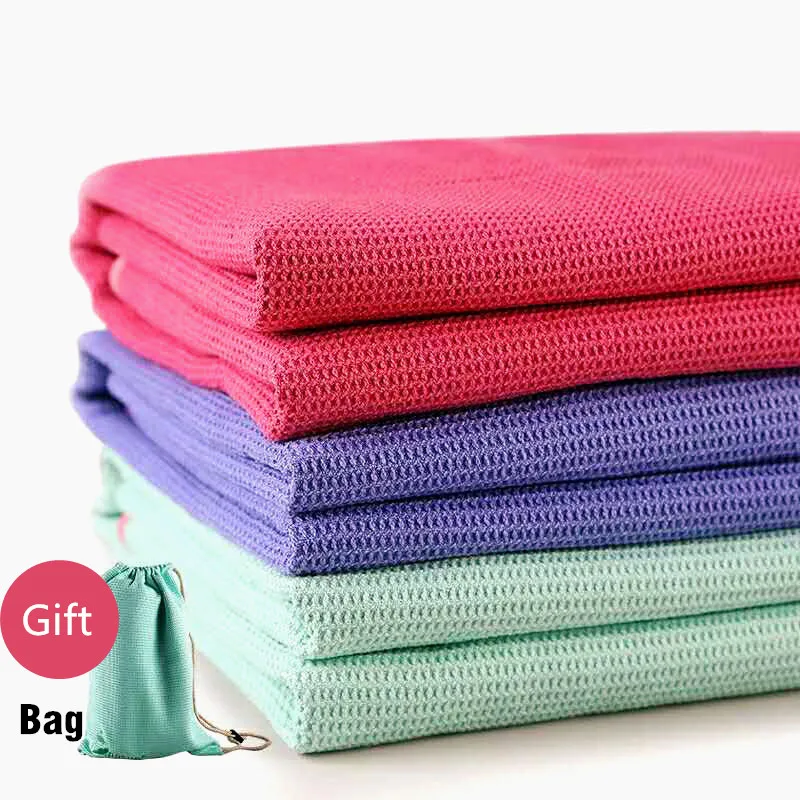 Waffle-style Yoga Mat Towel Silicone Anti-slip Pilates Cover Soft Absorbent Exercise Fitness Pad |