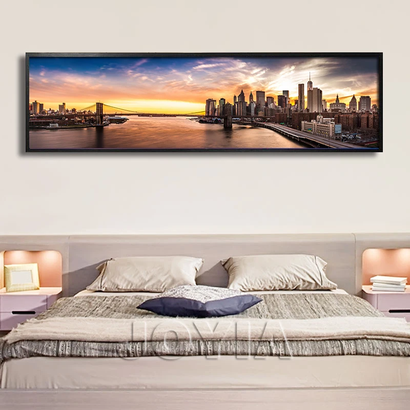 Large New York Canvas Art Cityscape Wall Painting Brooklyn Bridge Panorama At Sunset Vintage Picture Modern Home Decor No Frame
Large New York Canvas Art Cityscape Wall Painting Brooklyn Bridge Panorama At Sunset Vintage Picture Modern Home Decor No Frame