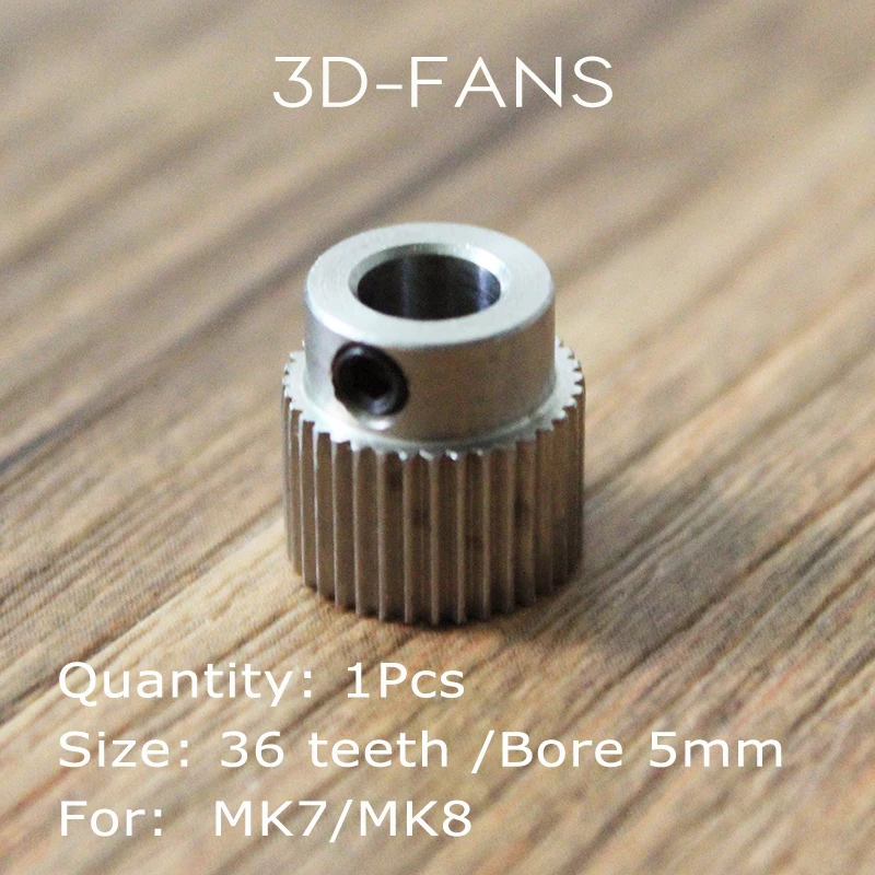 1Pcs Mk7 MK8 36 Tooth 36Teeth Drive Gear Stainless steel Extruder Feeding Gear Extrusion wheel For 3 D Printer
1Pcs Mk7 MK8 36 Tooth 36Teeth Drive Gear Stainless steel Extruder Feeding Gear Extrusion wheel For 3 D Printer