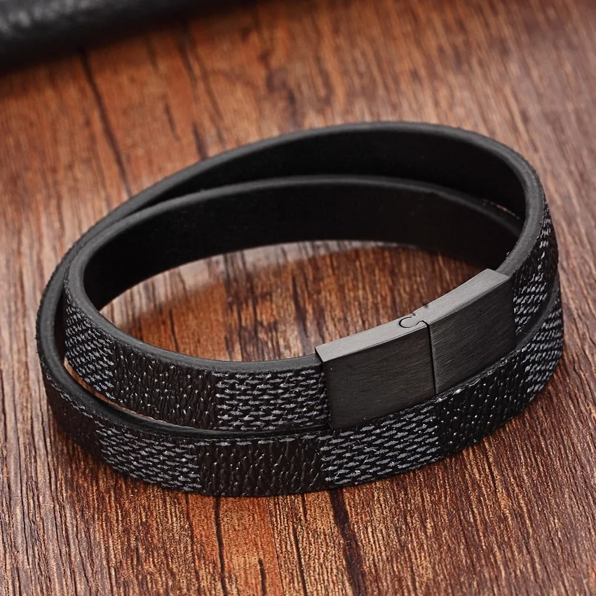 XQNI 40CM Double Layer Genuine Leather Bracelet For Unisex Simple Design Easy Hook Handmade Cross Wide Cuff Bracelets Jewelry
XQNI 40CM Double Layer Genuine Leather Bracelet For Unisex Simple Design Easy Hook Handmade Cross Wide Cuff Bracelets Jewelry