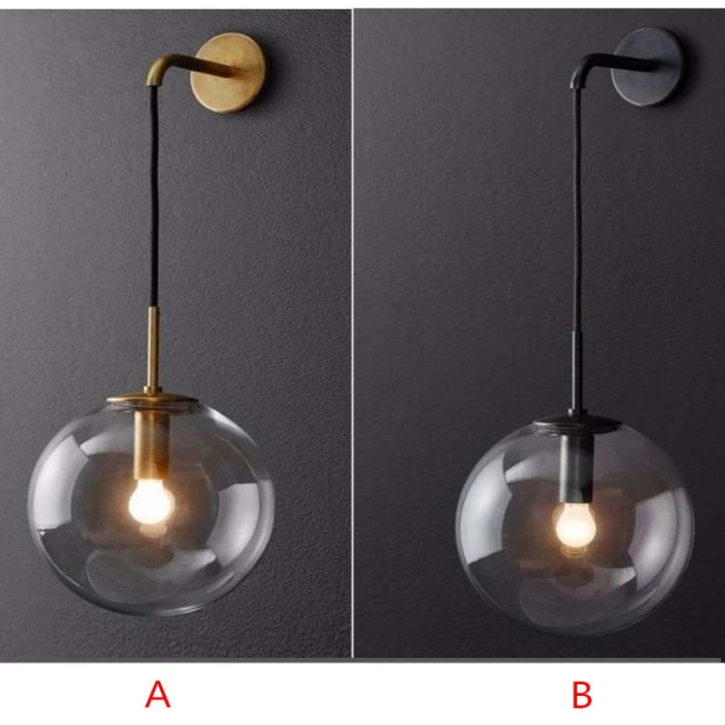 Post-Modern Round Glass Wall Lamp Simple Personality Nordic / Aisle / Porch / Balcony Light Living Room / Bedroom Iron Art E27
Post-Modern Round Glass Wall Lamp Simple Personality Nordic / Aisle / Porch / Balcony Light Living Room / Bedroom Iron Art E27