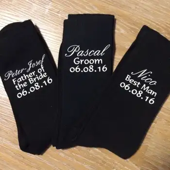 Customize Groom Best Man Usher Father of the Bride or Groomsman Wedding Gift - Personalized Grooms Party Socks - Any Text Colour
Customize Groom Best Man Usher Father of the Bride or Groomsman Wedding Gift - Personalized Grooms Party Socks - Any Text Colour