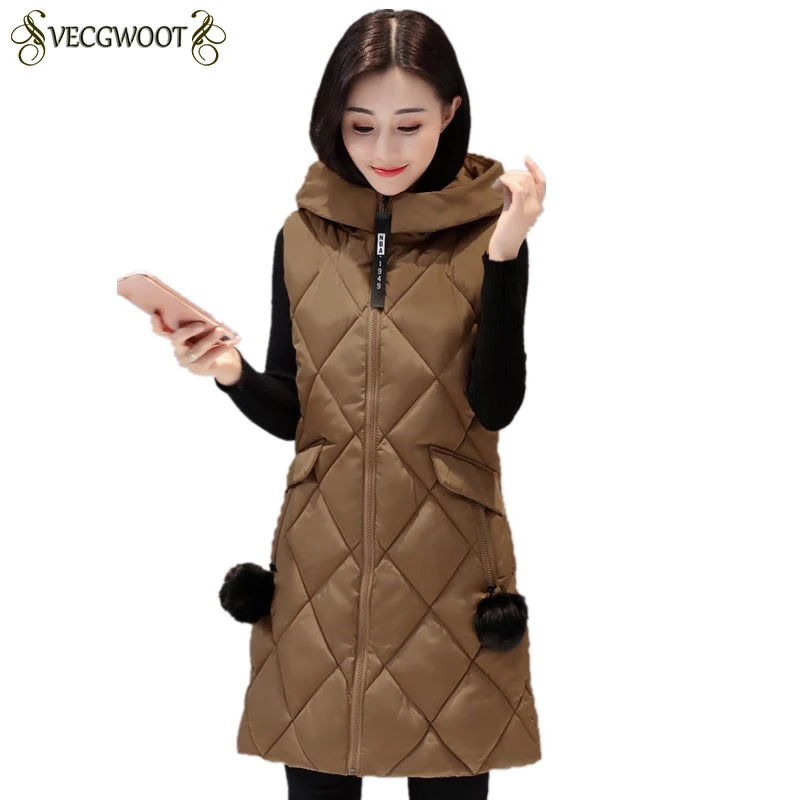 Casual Vest Coat Women 2019 New Style Autumn Winter Cotton Coat Hooded Warm Large size Slim fit Vest Female Coat HP260
Casual Vest Coat Women 2019 New Style Autumn Winter Cotton Coat Hooded Warm Large size Slim fit Vest Female Coat HP260