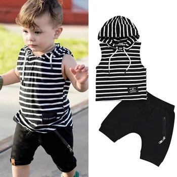 Kids Baby Boy Clothes Set Casual Clothing Set Summer Newborn Striped Infant Clothes Sets Hooded Toddler Baby T-shirt Pants
Kids Baby Boy Clothes Set Casual Clothing Set Summer Newborn Striped Infant Clothes Sets Hooded Toddler Baby T-shirt Pants