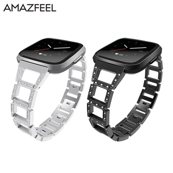 Amazfeel Metal Strap with Diamond For FitbitVersa band strap Screwless Stainless Steel Bracelet For Wristbands Replace Strap
Amazfeel Metal Strap with Diamond For FitbitVersa band strap Screwless Stainless Steel Bracelet For Wristbands Replace Strap