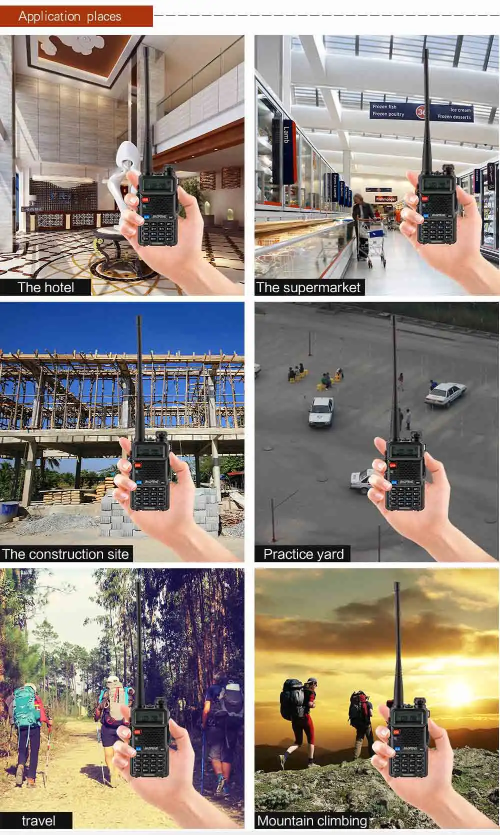 2Pcs BaoFeng UV-5R Walkie Talkie VHFUHF136-174Mhz&400-520Mhz Dual Band Two way radio Baofeng uv 5r Portable Walkie talkie uv5r (19)