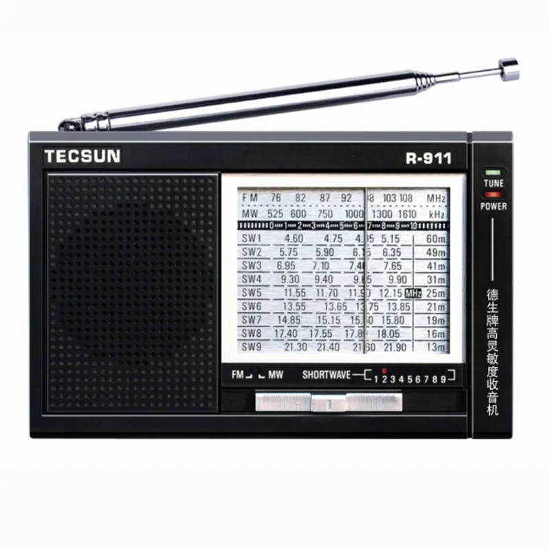 TECSUN R-911 AM/ FM / SM (11 bands) Multi Bands Radio Receiver Broadcast With Built-In Speaker R911 radio
TECSUN R-911 AM/ FM / SM (11 bands) Multi Bands Radio Receiver Broadcast With Built-In Speaker R911 radio
