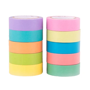 10pcs Color solid color and paper tape diy decorative caddy tape rainbow candy color shredded and paper tape color stickers
10pcs Color solid color and paper tape diy decorative caddy tape rainbow candy color shredded and paper tape color stickers