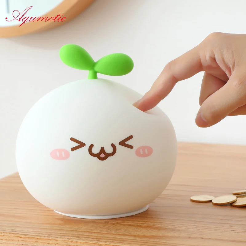 Aqumotic Cute Money Box Soft Silicone Piggy Bank CoinGrass Children Creative Cartoon Small Ornaments Prevent Break Kids Cash Box
Aqumotic Cute Money Box Soft Silicone Piggy Bank CoinGrass Children Creative Cartoon Small Ornaments Prevent Break Kids Cash Box