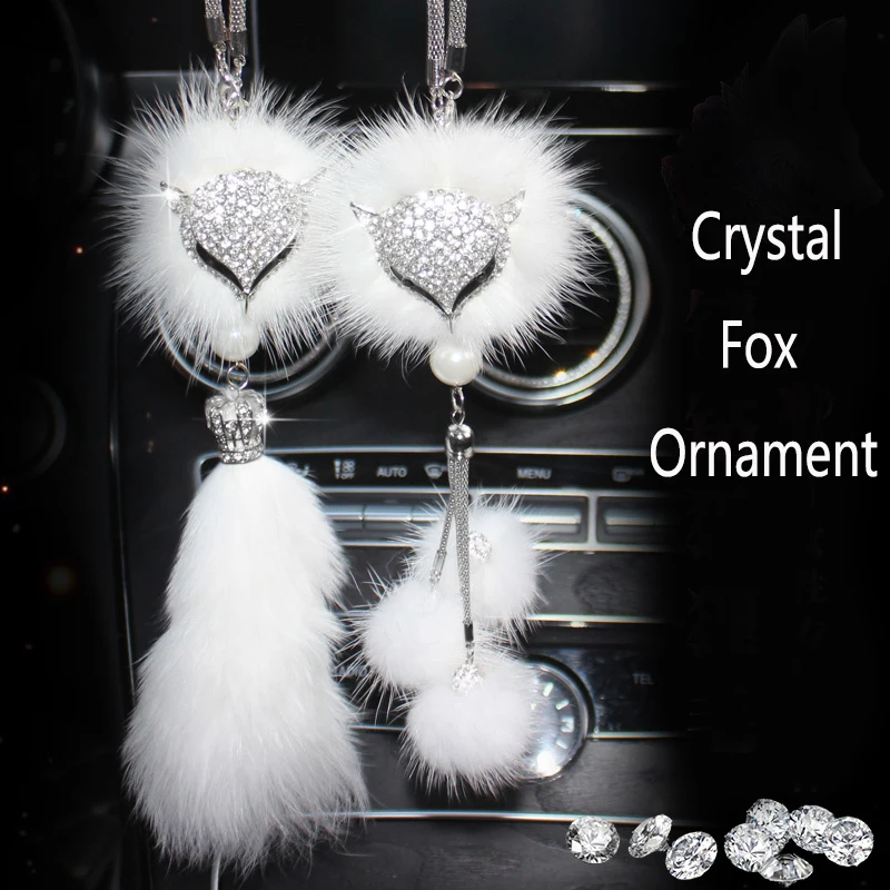 Car Rear View Mirror Charm Crystal Bling Fox Hanging Ornament Rhinestone Interior Decor Crystal Fox Lucky Charm Pendant
Car Rear View Mirror Charm Crystal Bling Fox Hanging Ornament Rhinestone Interior Decor Crystal Fox Lucky Charm Pendant