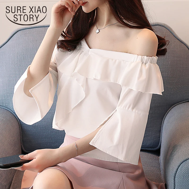 2018 new spring fashion slash neck long sleeved blouses solid shirts women tops flare sleeve blouses sexy style clothing D561 30
2018 new spring fashion slash neck long sleeved blouses solid shirts women tops flare sleeve blouses sexy style clothing D561 30