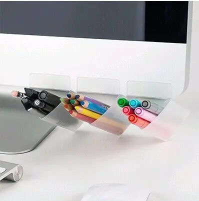 Creative DIY Adhesive Pen Holder Desk Oganizer Screen Monitor Decorative PP Plastic Pencil Holder Office Stationary Holder
Creative DIY Adhesive Pen Holder Desk Oganizer Screen Monitor Decorative PP Plastic Pencil Holder Office Stationary Holder