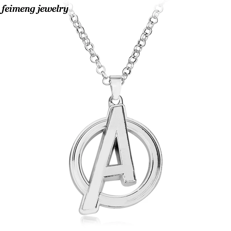 Movie Series Superhero Jewelry 3D Marvel Comics The Avengers A Logo Silver Plated Pendant Necklace Fashion Jewelry
Movie Series Superhero Jewelry 3D Marvel Comics The Avengers A Logo Silver Plated Pendant Necklace Fashion Jewelry