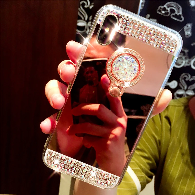 Luxury Mirror Diamond Case For iphone 6s 6 s Plus5 s 5s SE Cover 360 Finge Ring Glitter Case For iphone 7 8 Plus iphone X 10
Luxury Mirror Diamond Case For iphone 6s 6 s Plus5 s 5s SE Cover 360 Finge Ring Glitter Case For iphone 7 8 Plus iphone X 10