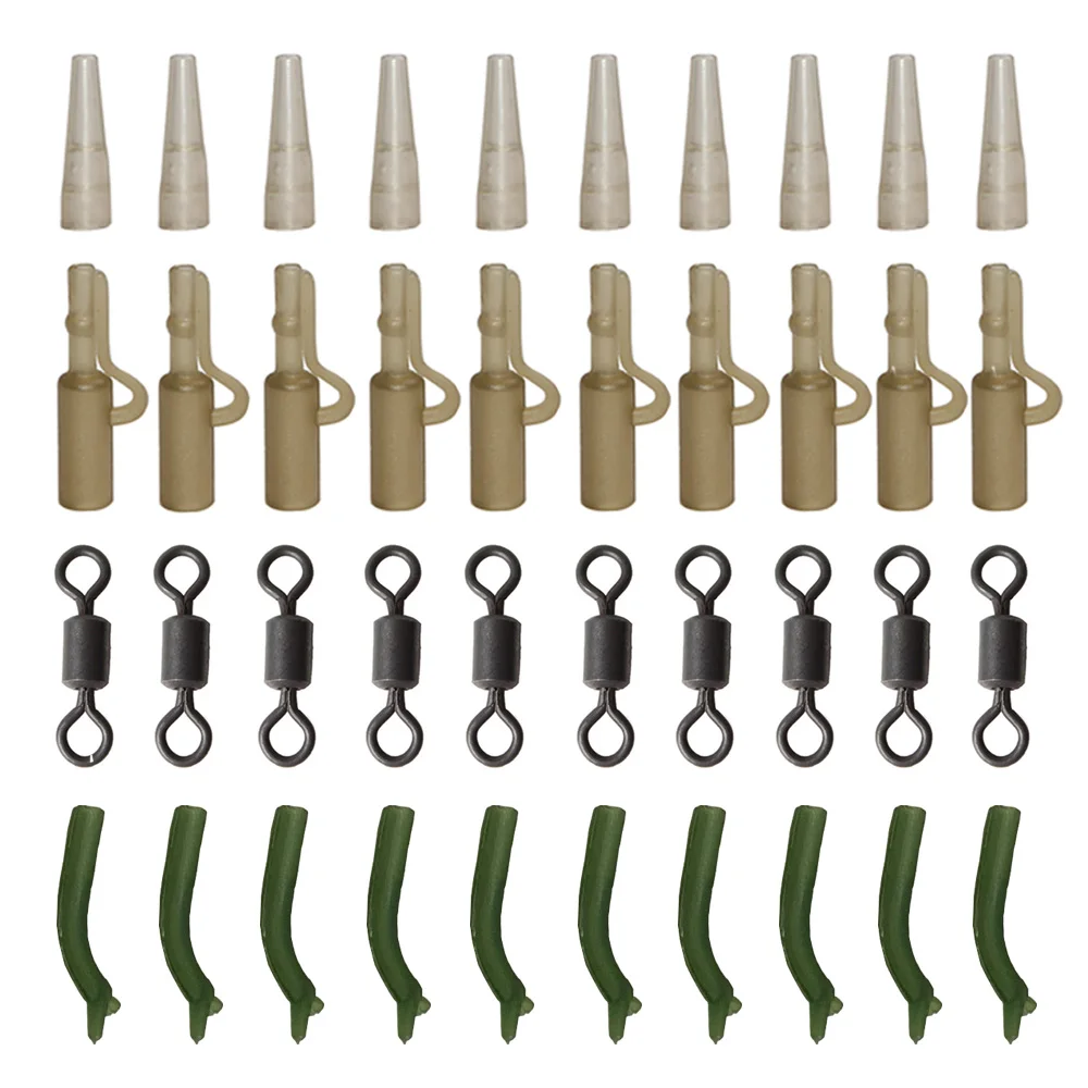 Hyaena 40pcs Fishing Accessories Hair Rig Rolling Swivel Plastic Safety Clips Kit Anti Tangle Sleeve line aligner Bait For Carp
Hyaena 40pcs Fishing Accessories Hair Rig Rolling Swivel Plastic Safety Clips Kit Anti Tangle Sleeve line aligner Bait For Carp
