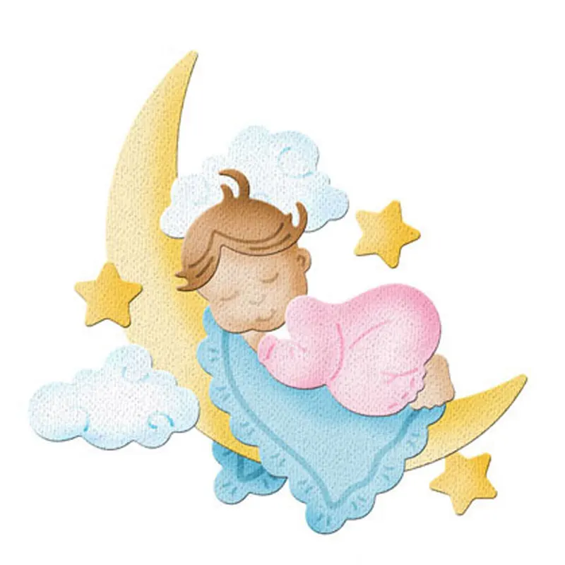 metal Cutting Dies Scrapbooking craft die cuts Card make create Emboss baby sleep on moon Stencil 99*88mm
metal Cutting Dies Scrapbooking craft die cuts Card make create Emboss baby sleep on moon Stencil 99*88mm