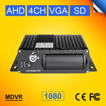 

4CH SD Card Mobile DVR , H.264 Car DVR ,Cycle Recording ,Built-in G-Sensor MDVR , Mini AHD 1080P Video Recorder For Bus Truck