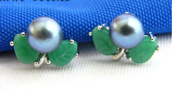 FREE shipping> >>>8MM Black Flat Round Freshwater Pearl Green Jade Stud Earring
FREE shipping> >>>8MM Black Flat Round Freshwater Pearl Green Jade Stud Earring