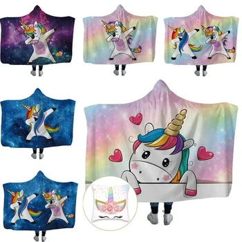 Fashion Cartoon Unicorn Wearable Hoodie Blanket Winter Soft Warm Fleece Fabric Bedding Sofa Throw Blanket 130*150/150*200cm
Fashion Cartoon Unicorn Wearable Hoodie Blanket Winter Soft Warm Fleece Fabric Bedding Sofa Throw Blanket 130*150/150*200cm