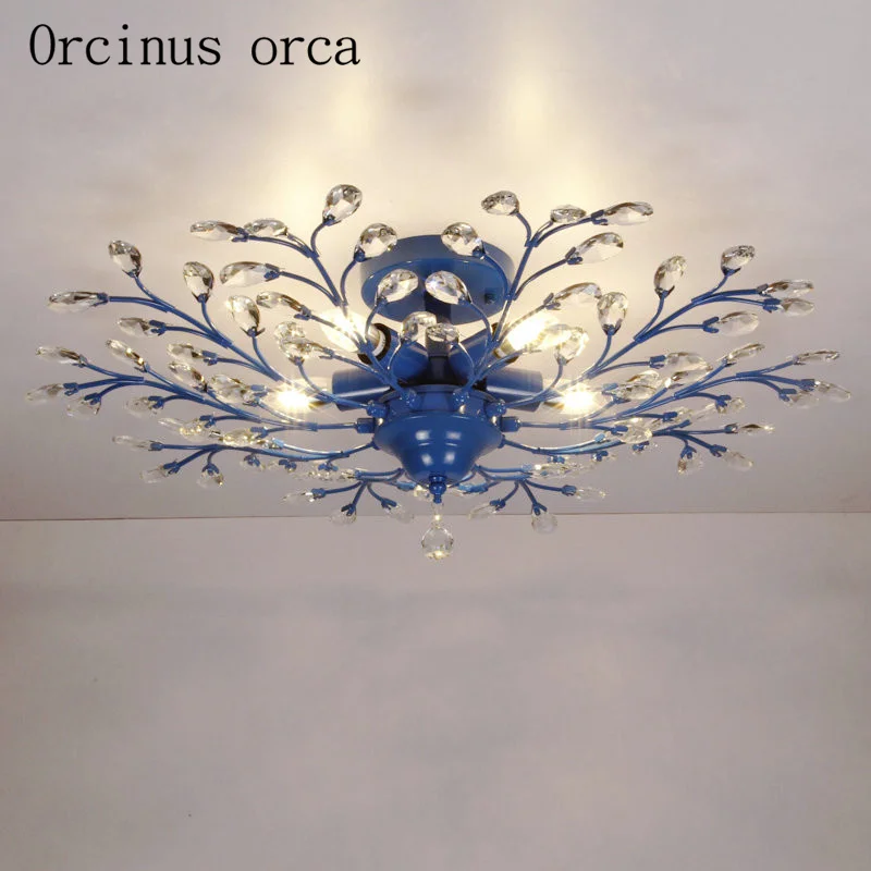 Mediterranean Blue crystal ceiling light living room bedroom children room creative simple modern branch crystal lamp
Mediterranean Blue crystal ceiling light living room bedroom children room creative simple modern branch crystal lamp
