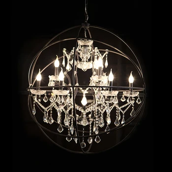 Vintage Orbital K9 Crystal Chandelier Lamp DIY American Home Deco Living Room Retro Rust Iron luxury Chandelier Lighting Fixture
Vintage Orbital K9 Crystal Chandelier Lamp DIY American Home Deco Living Room Retro Rust Iron luxury Chandelier Lighting Fixture
