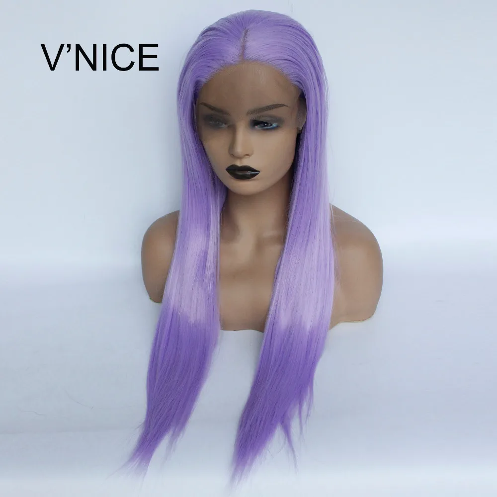 V'NICE Straight Purple Lace Front Wig Synthetic Heat Resistant Lavender Color Wig for Women Middle Part Violet Glueless Hair Wi
V'NICE Straight Purple Lace Front Wig Synthetic Heat Resistant Lavender Color Wig for Women Middle Part Violet Glueless Hair Wi