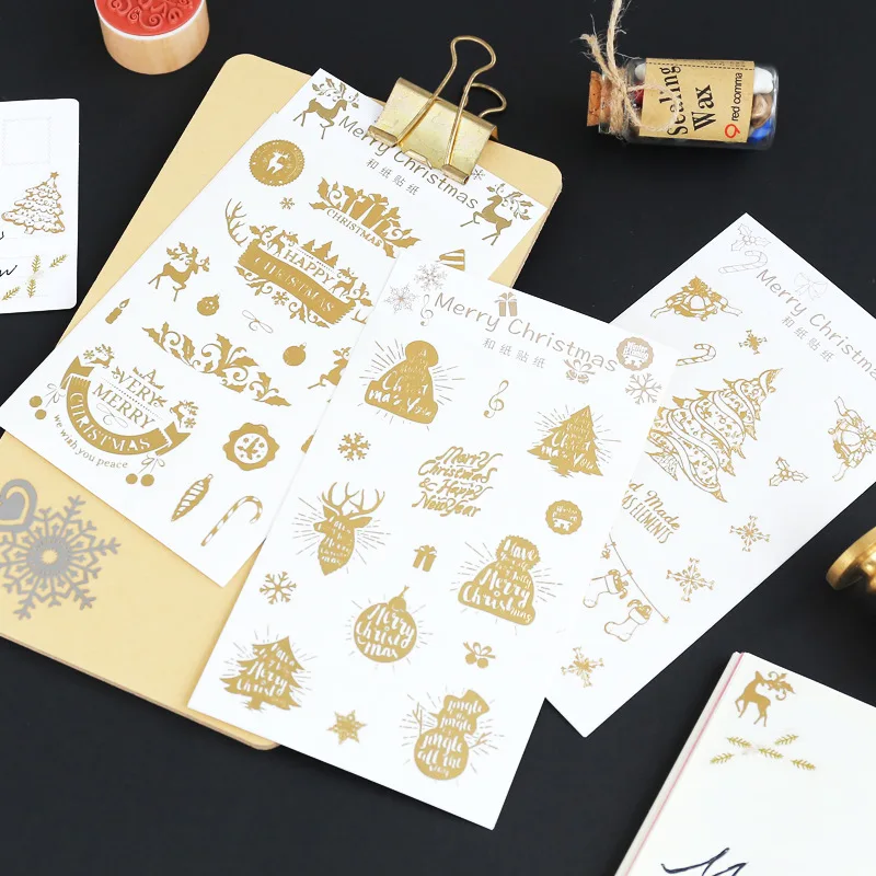 8 STYLE gold Christmas 1 SHEET DIY cut design sticker as Gift Tag Christmas gift Decoration scrapbooking DIY Sticker
8 STYLE gold Christmas 1 SHEET DIY cut design sticker as Gift Tag Christmas gift Decoration scrapbooking DIY Sticker