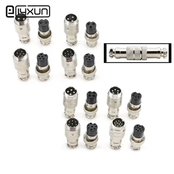

1set 12mm / 16mm 2P 3P 4P 5P 6P 7P 8P 9P Male & Female Butt Joint Connector Kit GX12 GX16 Socket + Plug Aviation Plug Interface
