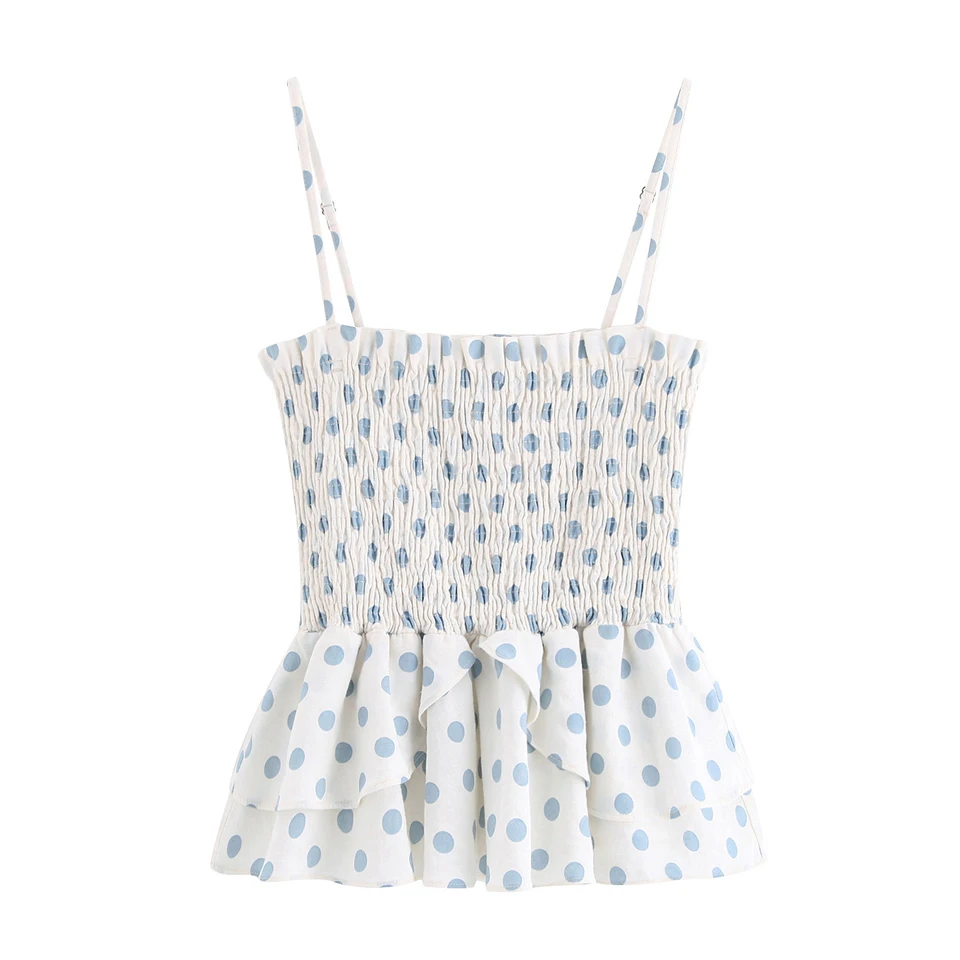 Women Sexy off shoulder top Camis 2019 Summer Sleeveless Polka Dot Cascading Ruffles Elastic Bust Female Slim Tank Tops Camis
Women Sexy off shoulder top Camis 2019 Summer Sleeveless Polka Dot Cascading Ruffles Elastic Bust Female Slim Tank Tops Camis