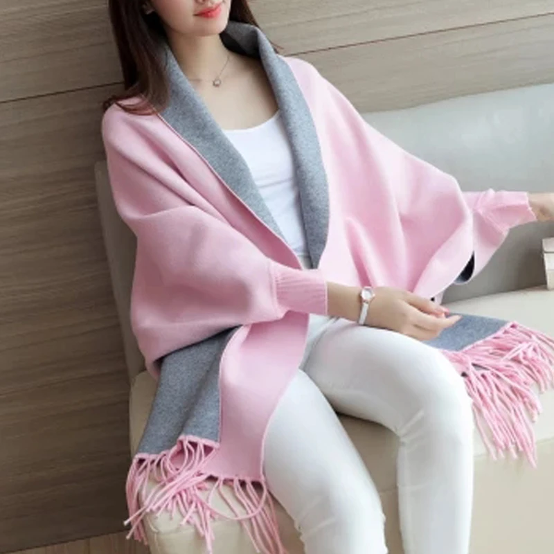 New 2019 Spring Women Long Sleeve Crochet Jackets Knitted Pathwork Loose Wrap Coat Korean Tassel Medium Long Sweater Cardigan 
New 2019 Spring Women Long Sleeve Crochet Jackets Knitted Pathwork Loose Wrap Coat Korean Tassel Medium Long Sweater Cardigan