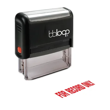 BBloop "FOR RECORD ONLY" Self-Inking Stamp, Rectangular, Laser Engraved, RED
BBloop "FOR RECORD ONLY" Self-Inking Stamp, Rectangular, Laser Engraved, RED