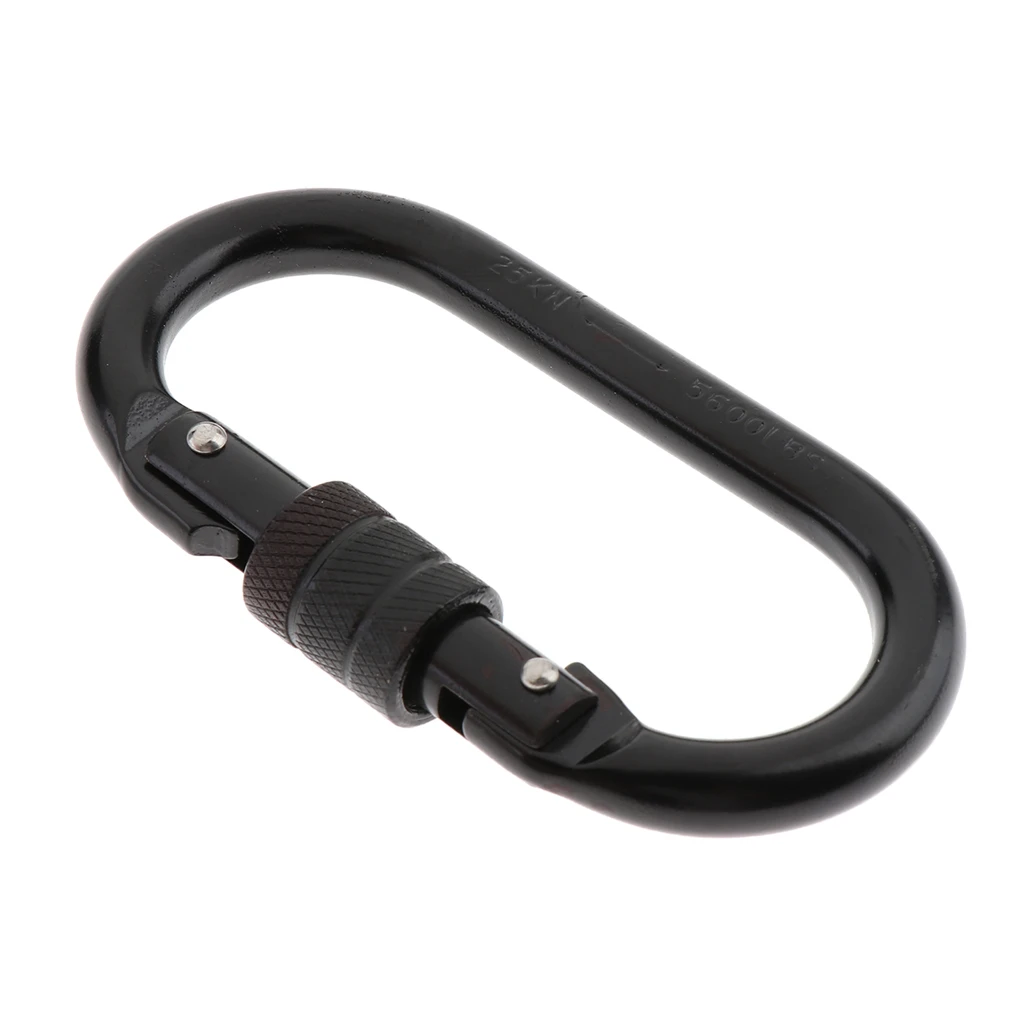 25KN High Strength Carabiner Screw Lock Karabiner Oval Steel for Rock Tree Climbing Rappelling
25KN High Strength Carabiner Screw Lock Karabiner Oval Steel for Rock Tree Climbing Rappelling